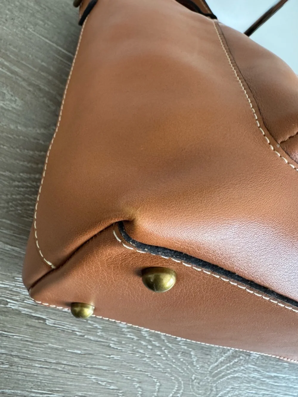 Patricia Nash Alanya Leather Tote Bag in Cognac Brown - Picture 12 of 15